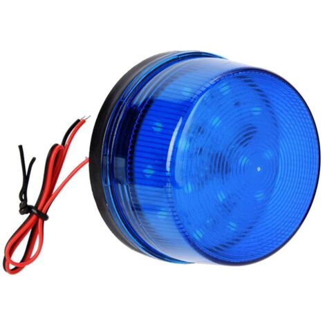 12V bleu signal d'alarme,d'alarme de balise de stroboscope de LED bleue clignotant la lumière sans son Antidéflagrant, anti-poussière, peut être utilisé sur le terrain,A (1/5)
