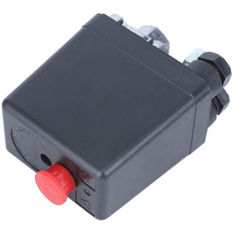 G1/4" Pressostat Compresseur Air, 220V 20A Commutateur Automatique FB-30 de Valve de Pression pour le Compresseur d'Air à un Trou 0.5-1.2MPa (72.5175psi),A