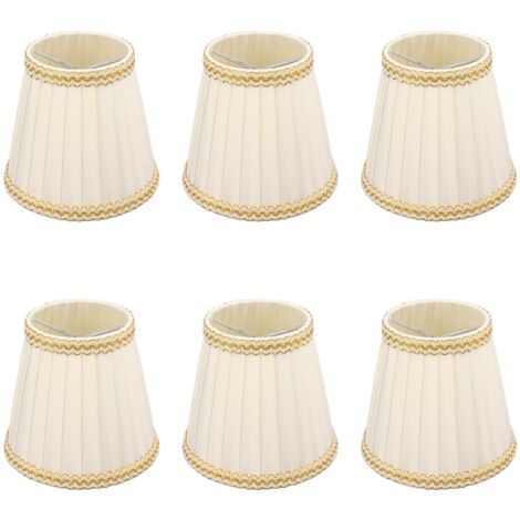 6 Pièces Bougie Abat-Jour Clip sur Tambour Abat-Jour pour Lustre Bougie Ampoules,A (1/5)
