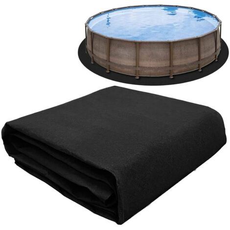 Tapis de Sol de Piscine, Tapis de Sol Rond pour Piscine Hors Sol de 13,1 Pieds Empêche Les Crevaisons Feutre Piscines Piscine Tapis de Sol Protecteur Tampon Bâche de Piscine,A