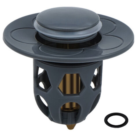 Bouchon d'évier en acier inoxydable bouchon d'évier universel bouchon de vidange pour lavabo de comptoir bouchon de bain,gris,A (1/5)