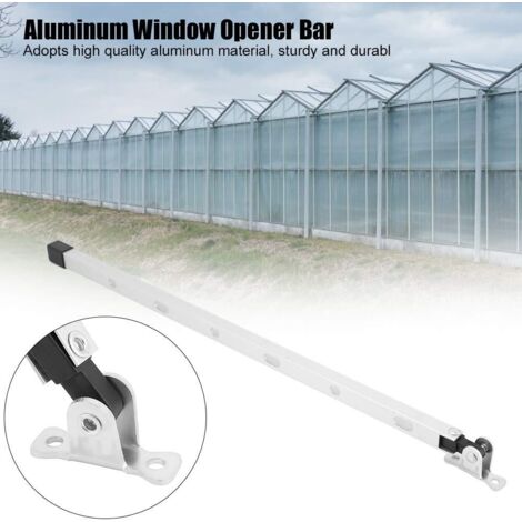 Barre D'ouvre-fenêtre Manuelle Pour Serre En Aluminium - Longueur ~39 Cm - Pour évents De Toit - Kit Avec Vis Et Pièces