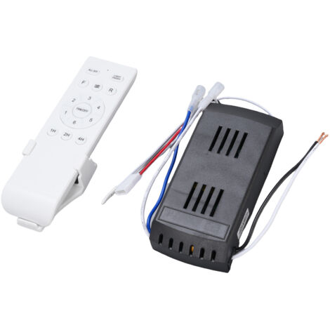 Asixxsix Kit de télécommande Universelle pour Ventilateur de Plafond, Remplacement de la minuterie à 6 Vitesses pour la lumière du Ventilateur de Plafond DC