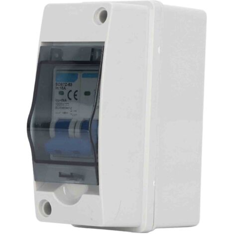 Disjoncteur De Fuite Miniature 230V 6A 16A 2 Voies MCB Boîtier Étanche Distribution Énergie