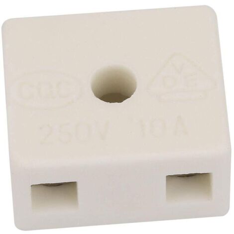 ARAMOX Bornier En Porcelaine 10pcs 3 Voies 24A Connecteur De Fil De Bornier En Céramique