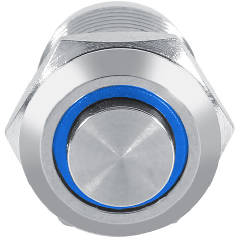 10 Interrupteurs Bouton-poussoir Momentané 12 Mm – 2 Broches, SPST – Métal étanche – Pour Klaxon, Démarrage, Projets électroniques