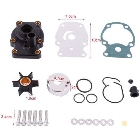 KOSDFOGE Kit de Réparation de Turbine de Pompe à Eau 17400-98661 17400-98660 pour Moteur Hors-Bord Johnson Evinrude 4 5 6 HP 4 Temps