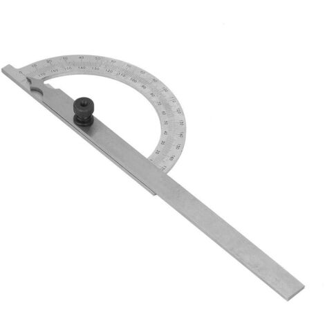 Rapporteur d'angle, Détecteur d'angle de 180 degrés, règle de mesure de la recherche d'angle rotatif de rapporteur d'angle au carbone en acier au carbone de 80  120mm, conception de règle droite rota