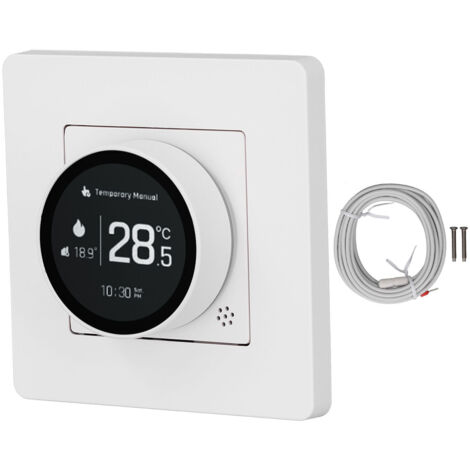 Thermostat intelligent pour chauffage électrique ZigBee, application Mobile, synchronisation, affichage LCD, contrôleur de température, interrupteur 95-245vac, blanc.