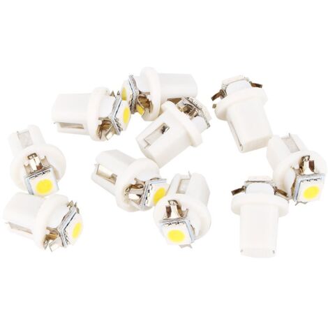 Voyants Latéraux de Tableau de Bord 10 Pièces T5 Jauge de Voiture 5050 1SMD LED Speedo Tableau de Bord Tableau de Bord Ampoule Latérale 12V (1/5)