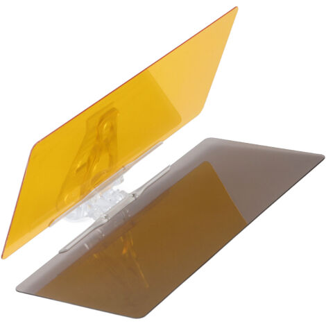 Pare-soleil 2 en 1 anti-reflets jour nuit double usage noir jaune rotatif résistant aux UV universel (1/5)
