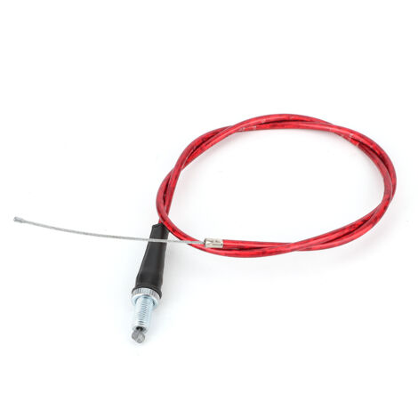 Câble D'accélérateur pour Moto, Ligne de Fil de Câble D'accélérateur de Gaz Rouge de 38,98 Pouces pour Pit Dirt Bike Motocross Moto (1/5)