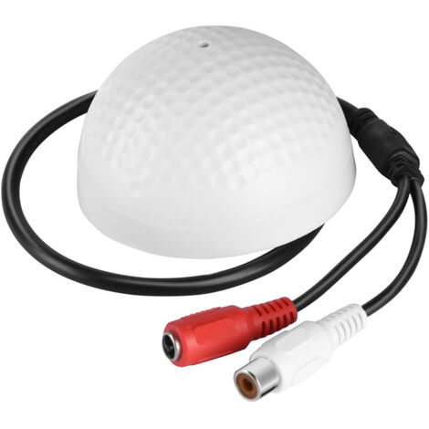 5-150m2 Wide Range HiFi Audio Sound Monitoring Pickup Head Microphone pour la sécurité CCTV (1/5)