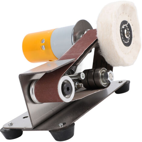Mini Ponceuse à Bande Et à Disque 7 Vitesses - 100W, 4250-8500 Tr/min - Avec 10 Bandes Abrasives