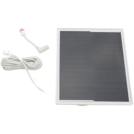 Rhorawill Panneau Solaire 6W USB-C Pour Caméra Sécurité Et Sonnette - 2 Pack, IP65, Câble 3m, Recharge DC 5V