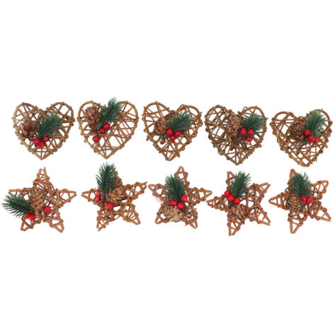 KAHEIGN 130 Pièces Décoration Noël - Pommes De Pin, Baies Rouges Et Branches Pour Guirlandes Et Couronnes
