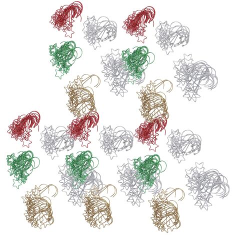 Crochets de noël en fil de fer, 100 pièces, décoration décorative pour lanternes, lampes à bijoux, Type 2 (1/5)