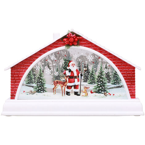 Mangeoire de noël, décoration de neige, veilleuse, accessoires d'ameublement de maison, ornement de Village (1/5)