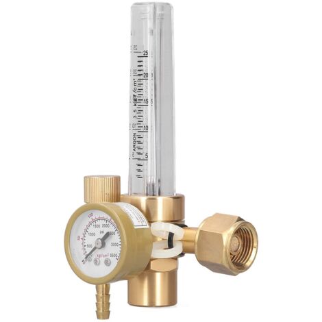 Régulateurs de CO2 Argon, Régulateur de Soudage MIG pour Soudeur TIG 5/8 Pouces, Manomètre 0-3500 Psi, Régulateur de Soudage au Gaz avec Débitmètre Intégré, Raccord D'entrée pour Soudeur