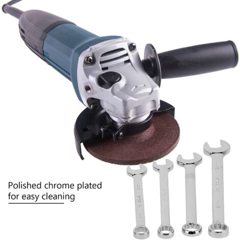 Leontool Lot de 16 clés à extrémité ouverte super minces SAE et métrique 3/8 à