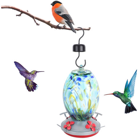 Mangeoire à Colibris More Birds En Verre 5 Ports - Capacité 652g - Design Recyclé