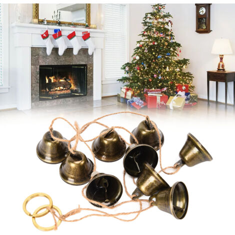 3 Cloches Décoratives Dorées Vintage Avec Corde – Décoration De Noël Pour Porte, Arbre Ou Cheminée