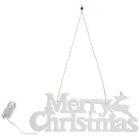 Lampe suspendue LED avec lettres lumineuses, féerique de noël, alimentée par batterie, pour les décorations. (1/5)