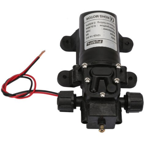 Pompe à Membrane 12V 70W – Auto-amorçante, 6L/min, 0.9 MPa (131 Psi) – Pour Camping-car, Bateau, Jardin, Pulvérisation