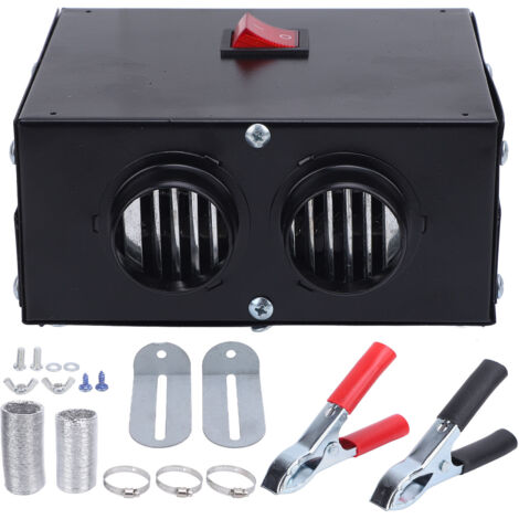 Chauffage de voiture à 2 trous, 12V DC, 600W, petit Kit de dégivrage de pare-brise électrique Portable, désembueur chauffant pour camion et véhicule, hiver. (1/5)