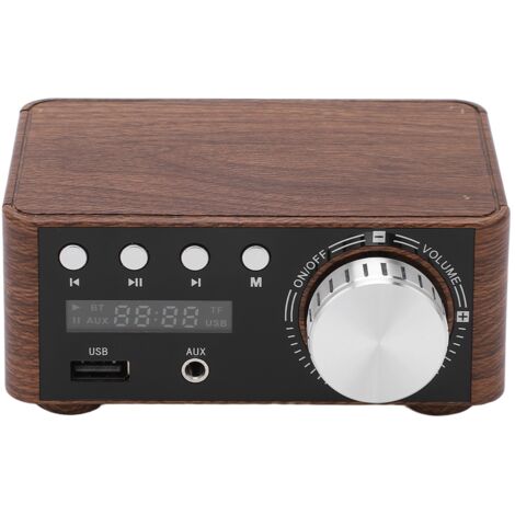 Amplificateur Numérique Stéréo HIFI HIFPOWER BLUETOTH 5.0 avec une Entrée USB 2 Canal 50W + 50W pour les Composants de Théâtre Home et le Streaming sans Fil.