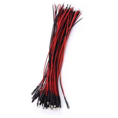 W 50pcs Pré Com Fio Dc12v Diodos Led Diodos Multi Cores | Parcelamento