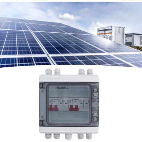 Boîtier Combiné Solaire PV Protection Foudre - Interrupteur Photovoltaïque Disjoncteur 40A IP65