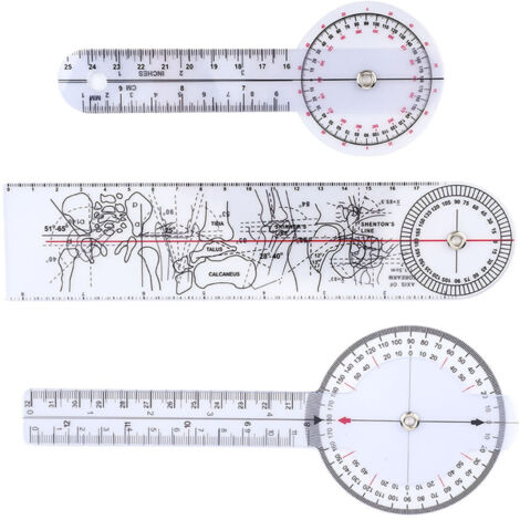 Règle de protracteur Outil de mesure d'angle échelle circulaire et
