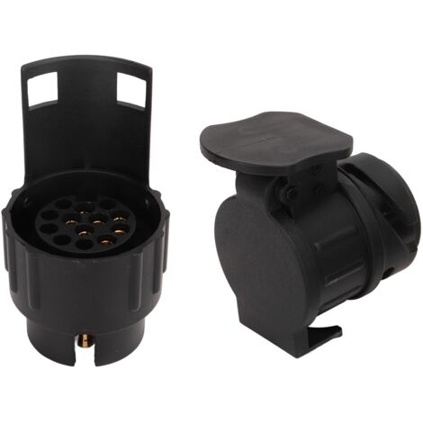 Keenso Support De Connecteur De Remorque 7 à 13 Broches – Noir, Avec Vis Et écrous