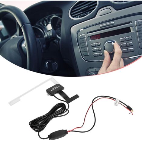 Antenna Attiva DAB/DAB+ Riloer – Connettore MCX, Ricezione Stabile, Indicatore LED, Per Auto