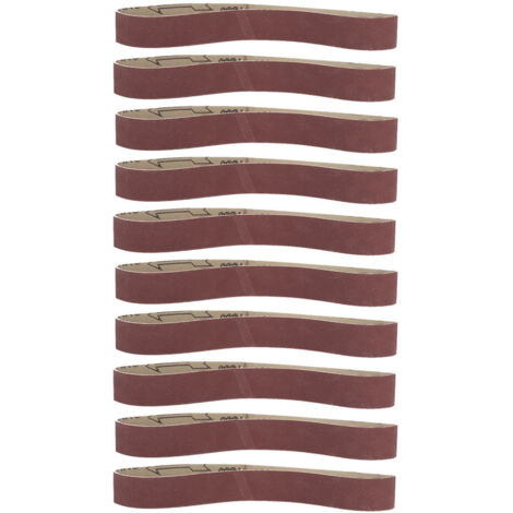 Papier de Ponceuse à Bande, Bandes Abrasives Bande de Ponçage Meulage Polissage Sangles de Papier de Verre 10 Pièces Bande Abrasive d'alumine pour le Ponçage du Bois et de la