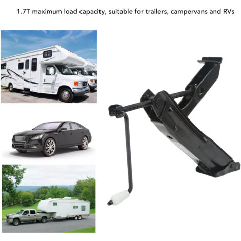 Cric De Voiture Portable Type Z à Manivelle - Capacité 1.7T Pour Remorques & Camping-Cars