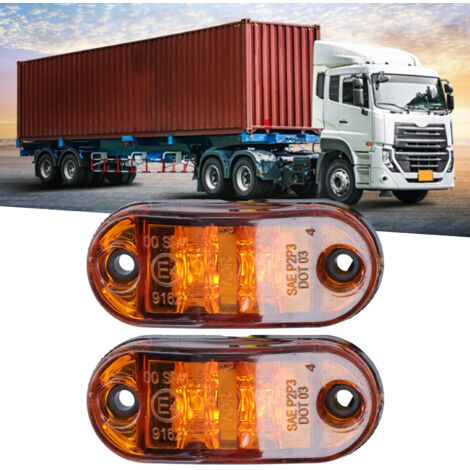 20x LED Côté 24V Rouge Marqueur Feux Pour Camion Remorque Châssis