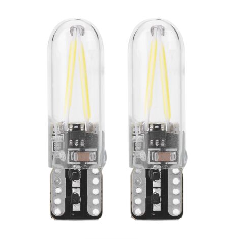Terisass 1 Paar 8-28V W5W T10 Glas COB LED Filament 6500K 250LM ...