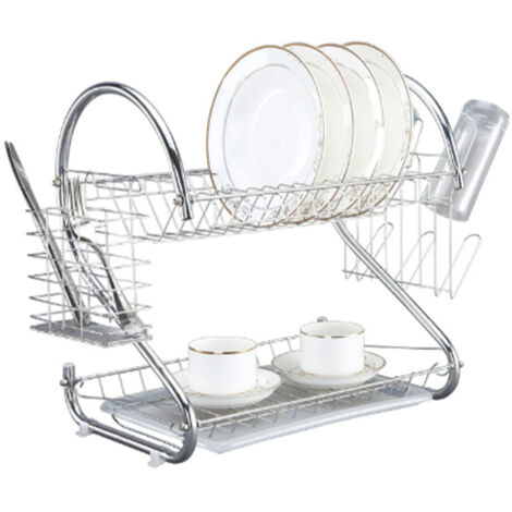 Thermomètre Numérique pour moto. Égouttoir à Vaisselle à 2 Niveaux Grande capacité Support Stable Crépines étagère de Rangement égouttoirs pour la Maison Cuisine Comptoir. (1/5)