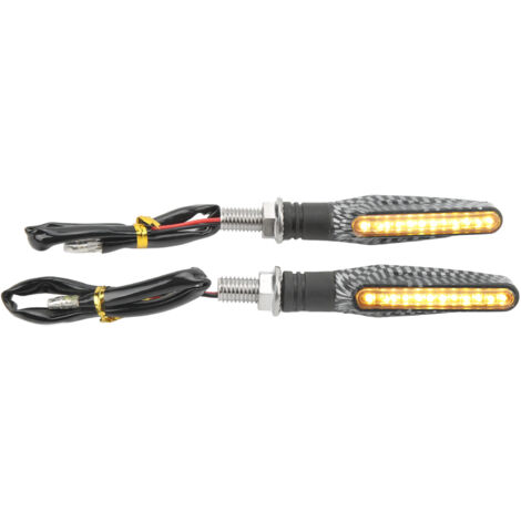 buhb Voyant d'avertissement LED pour Moto, Clignotants Faible Consommation d'énergie Super Lumineux Cool pour Hors Route (Fibre de carbone). (1/5)