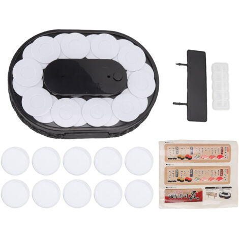 Xiuganpo Présentoir à Sushis Rotatif Automatique, Plusieurs Petits Plateaux pour Desserts – Facile à Utiliser, Applicable pour les Salons Professionnels, les Célébrations D'anniversaire – Matériau. (1/5)