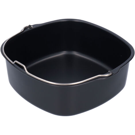 Vierkante luchtfriteuse-accessoires, bakvorm voor luchtfriteuse, taartvorm, ijzeren friteuse, taartpan, taartvat friteuse, accessoires voor HD9925, HD9860, HD9905 01 (22 cm