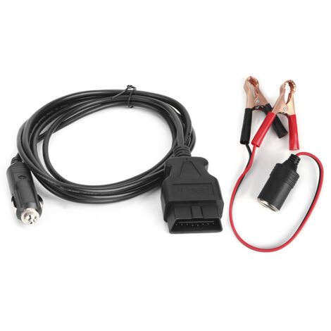 Câble adaptateur d'économiseur de mémoire OBDII OBD2 mâle à câble allume-cigare alimentation d