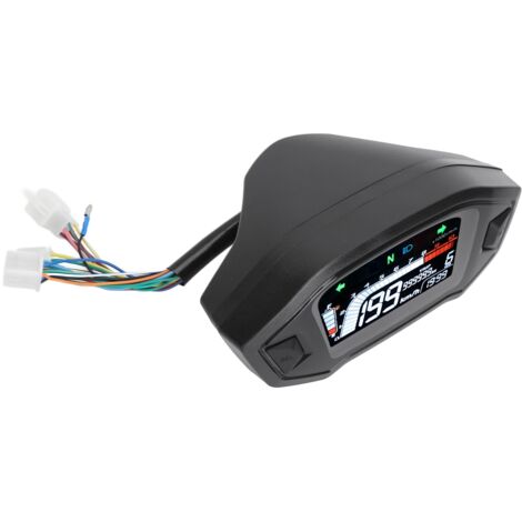 Compteur Kilométrique Compteur Moto Numérique EBTOOLS 12V - LCD étanche Multifonction - Anti-vibration Compteur Moto 12v Ebtools