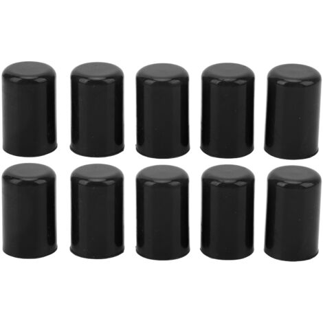 10 Pcs Silicone Bouchon Obturateur Universel Admission Vide Tuyau Extrémité Bouchon Bouchon Diamètre Intérieur 14mm Noir Admission Vide Tuyau Extrémité Admission Vide Extrémité (Noir).