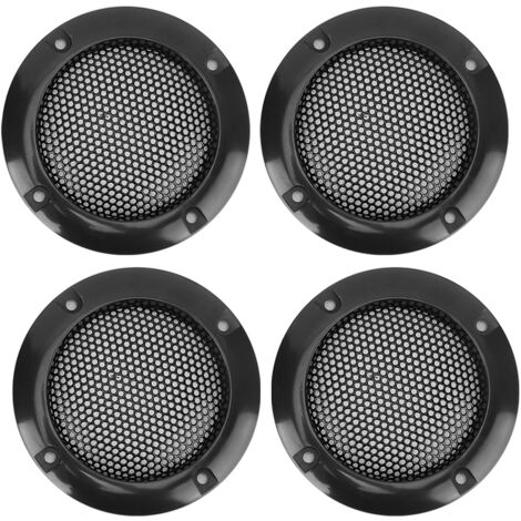 Grille Haut-Parleur Voiture Argentée 4.57" - Protection ABS Et Métal Pour Woofer 3.5 Pouces