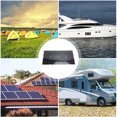 Swiixxer Support De Panneau Solaire ABS 460mm - Fixation Latérale Résistante UV Pour Caravane Et Camping-Car