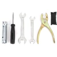 Kit d'outils de réparation de moto, kit d'outils de réparation de moto, kit d'outils de réparation de moto universel Qiilu clé en métal + tournevis + pince + jeu de douilles de bougie d'allumage