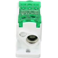 Coffret de distribution terminal, sorties de câbles multiples, bonne conductivité, boîtier PA66, armoires de distribution, bloc d'alimentation (VERT)